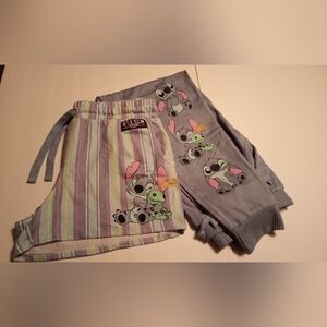 Women's Pajamas Bottoms Gray and Multicolor